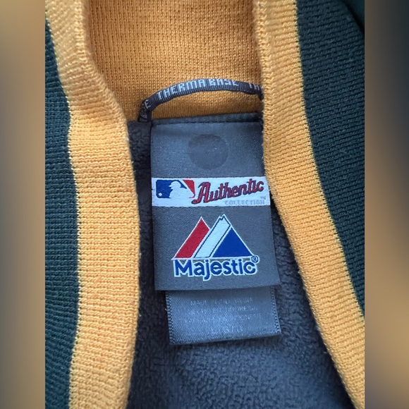 Women’s Vintage Oakland Athletics A's Dugout Jacket Size L Authentic Majestic - Picture 3 of 10